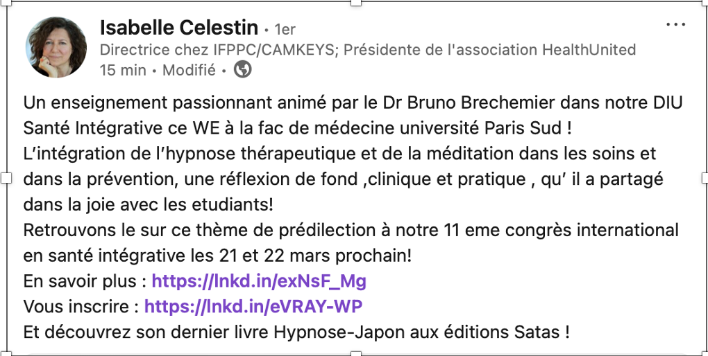 Post Isabelle Célestin DIU