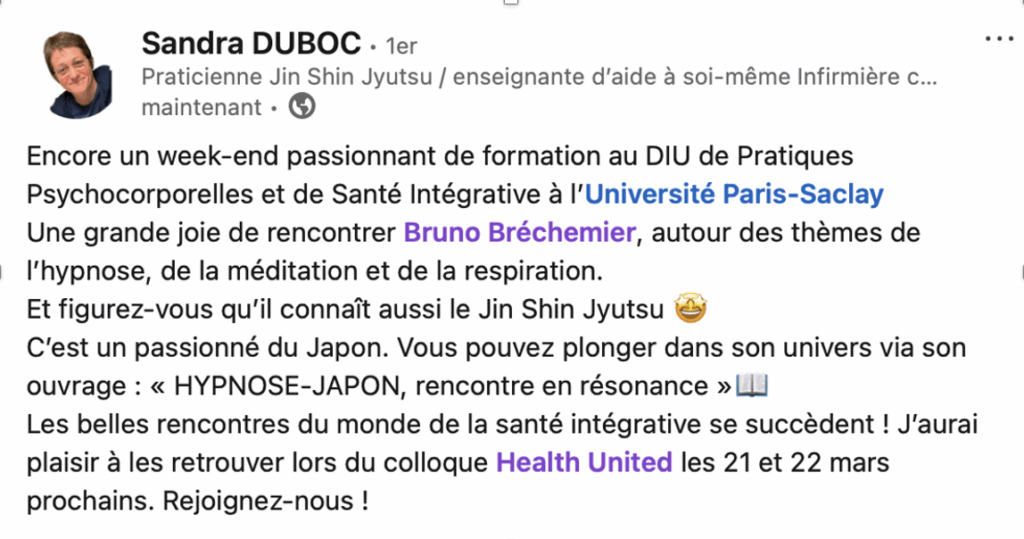 Post Sandra Duboc LinkedIn DIU