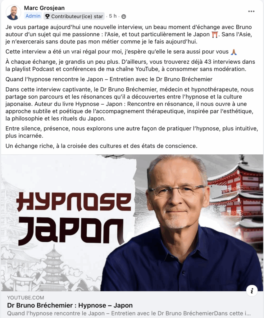 Post de Marc Grosjean pour l'itw